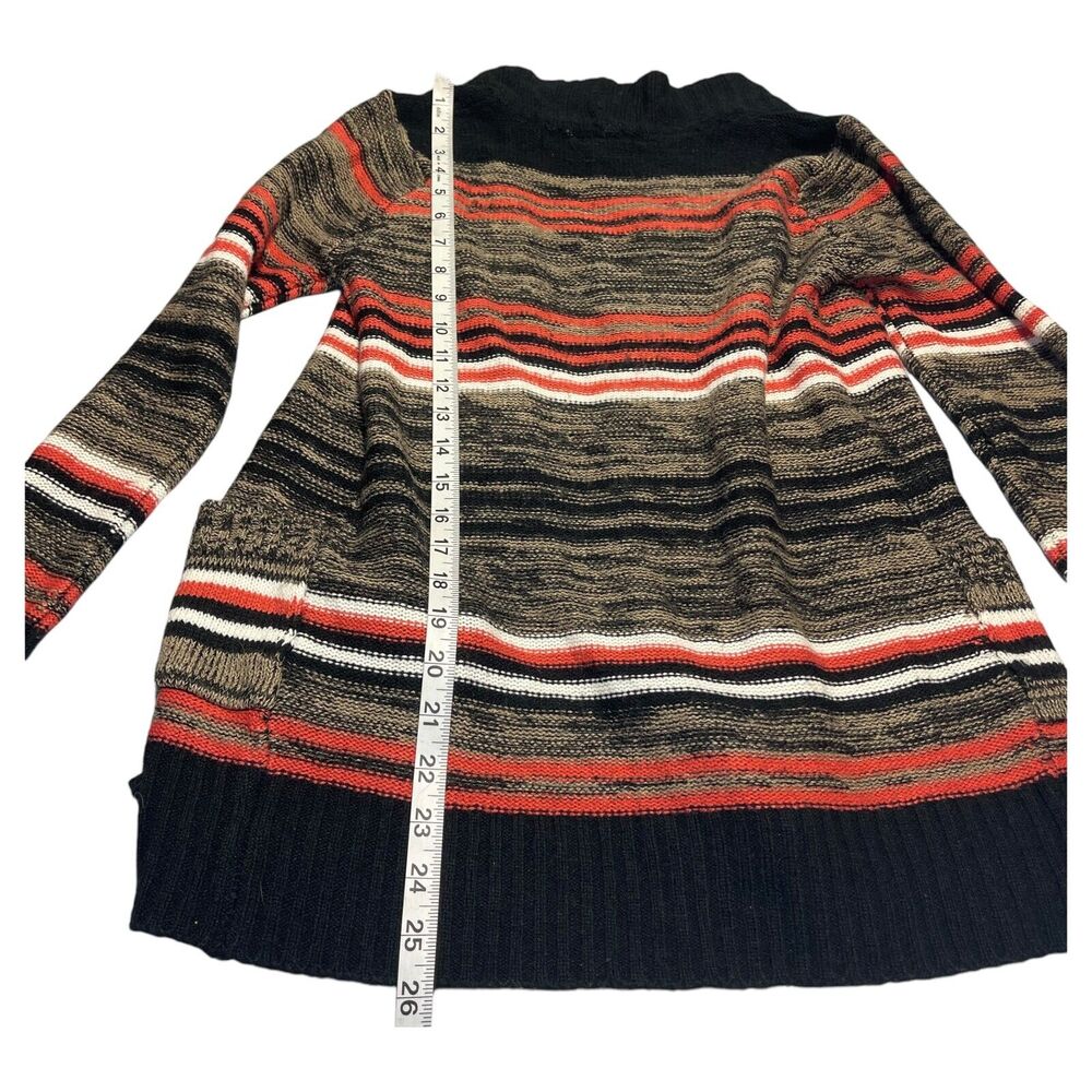 Love By Chesley Cardigan Sweater Women's Medium Multicolor Striped 100% Acrylic - Picture 4 of 8